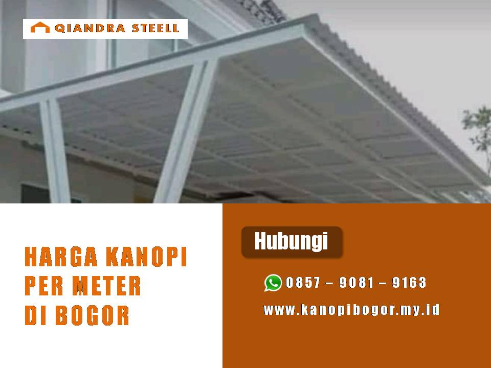 Harga pasang kanopi per meter di Bogor 2023