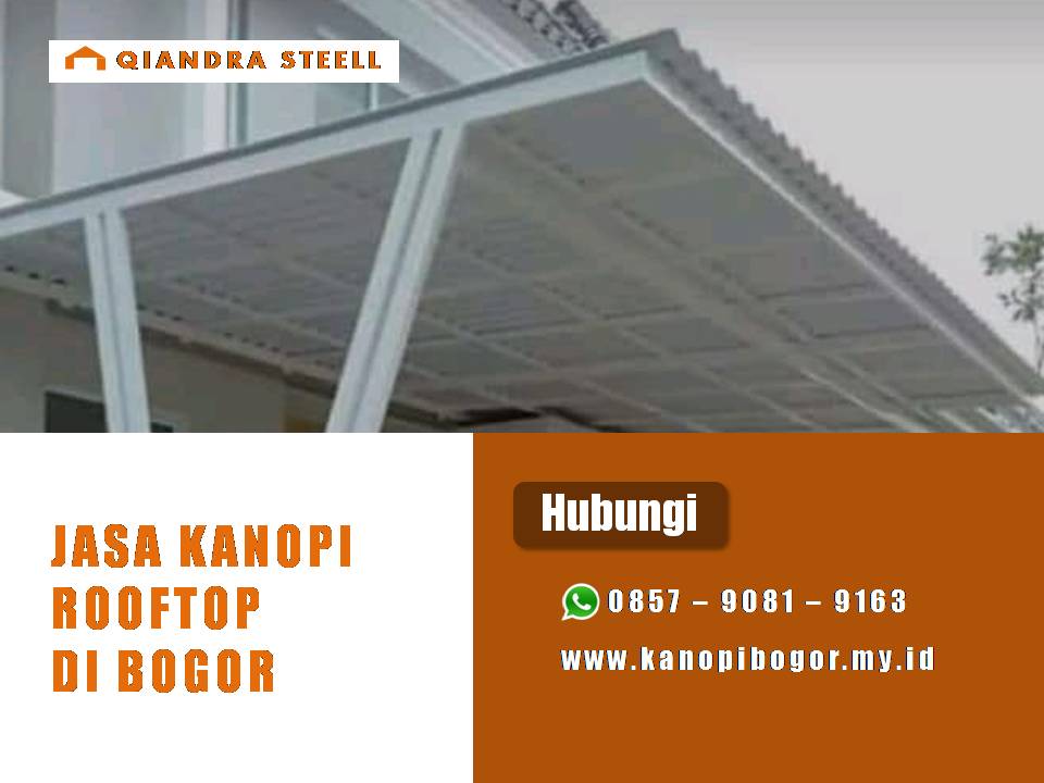 Jasa borongan pemasangan kanopi rooftop bogor