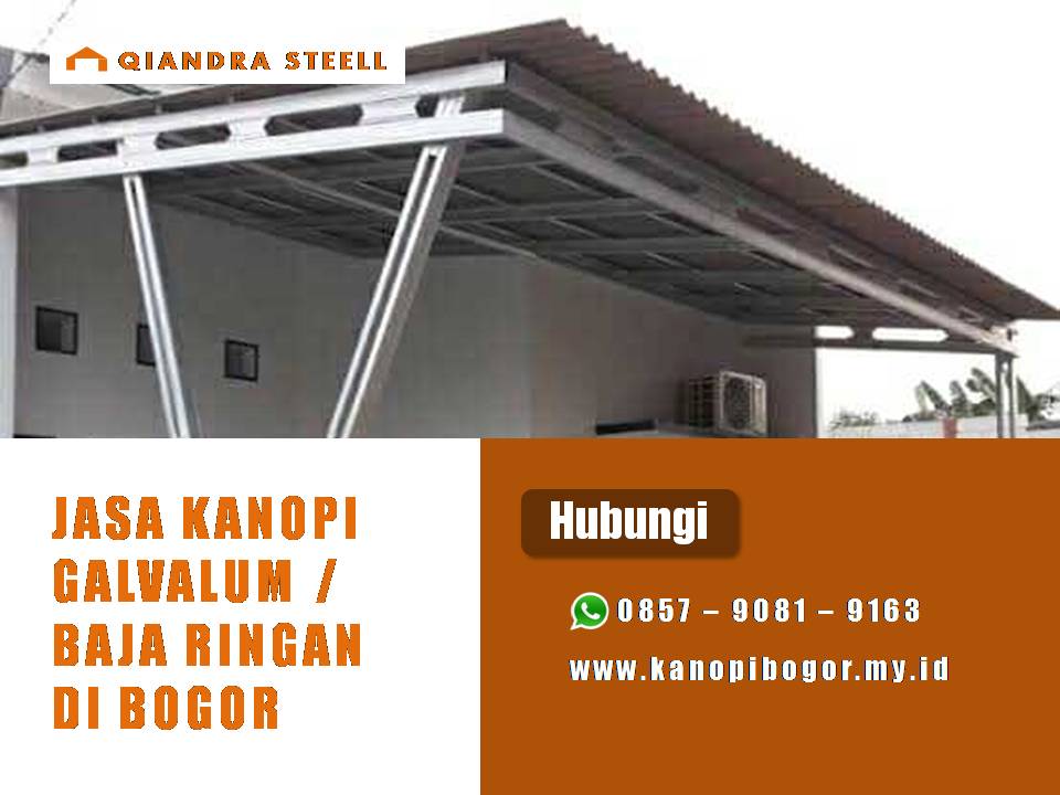Jasa pasang kanopi galvalum baja ringan di Bogor